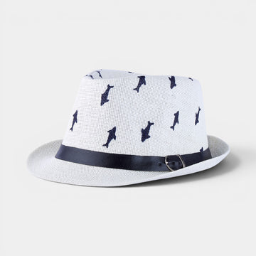SHADOW PALM TRILBY STRAW FEDORA HAT
