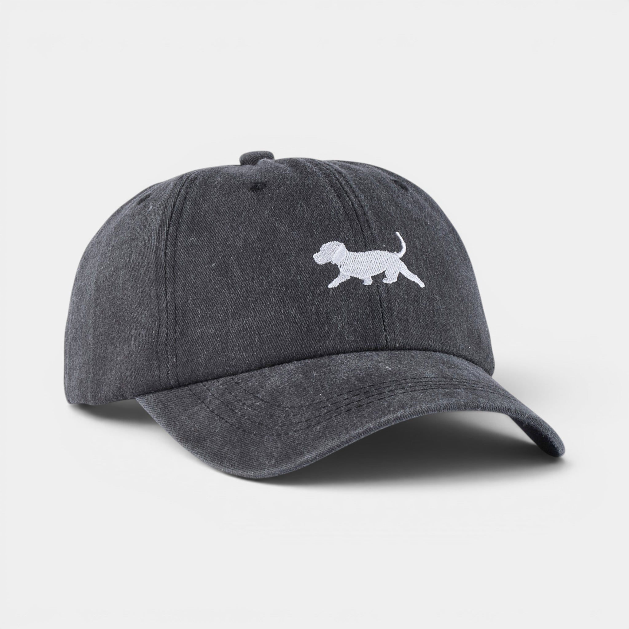 Running Puppy Washed Dad Hat