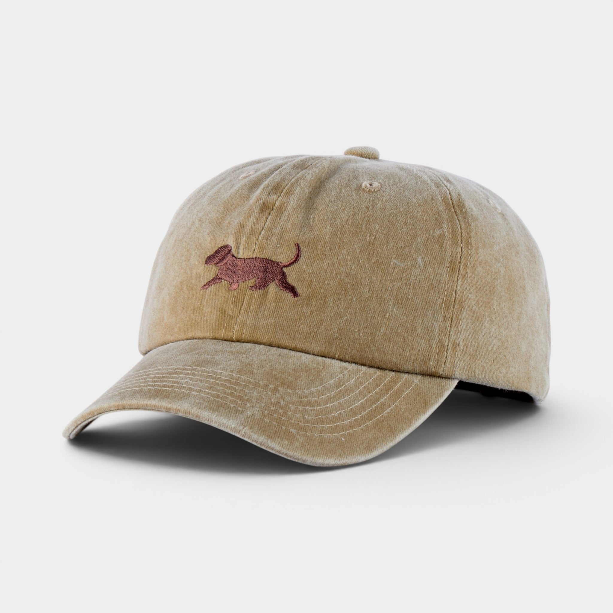 Running Puppy Washed Dad Hat
