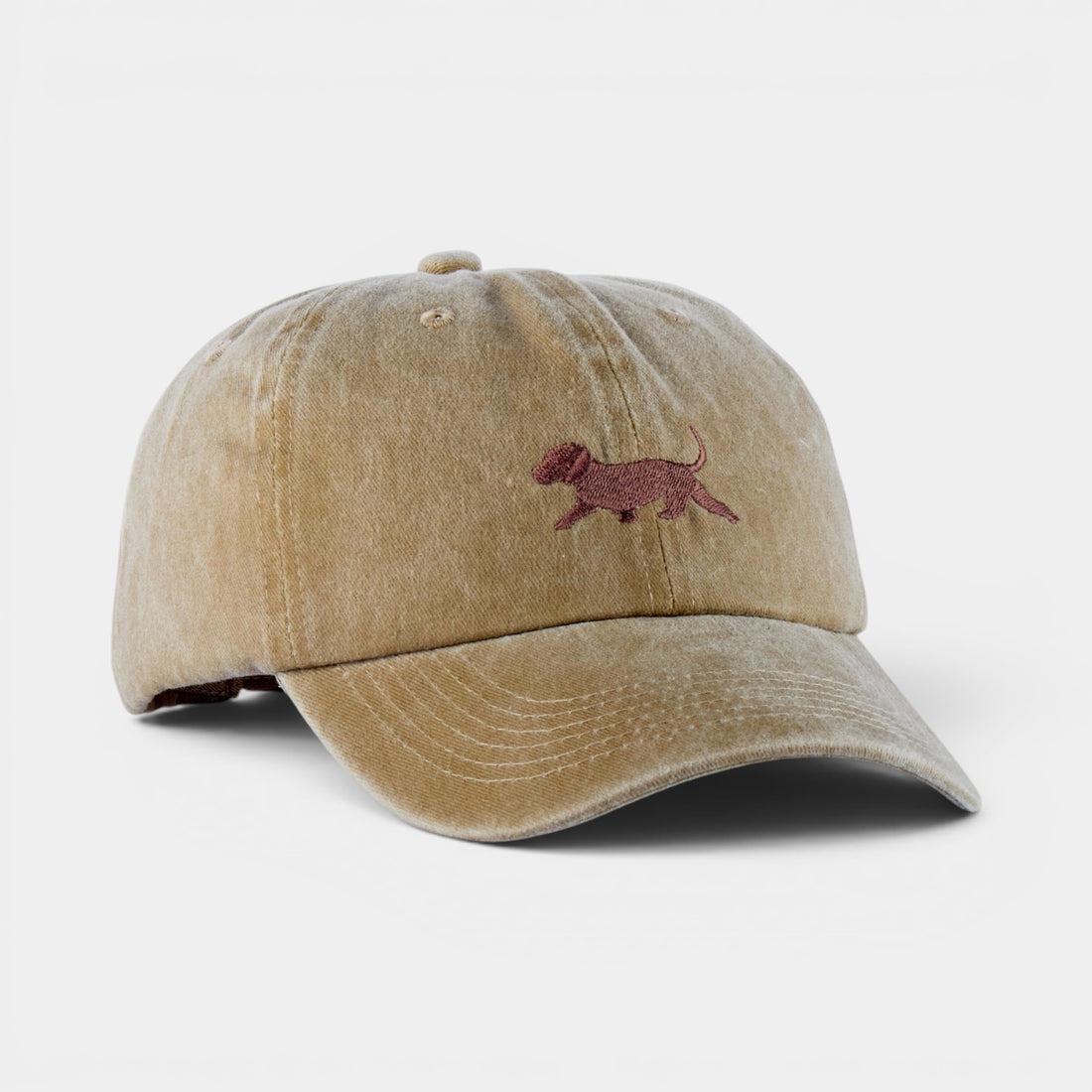 Running Puppy Washed Dad Hat