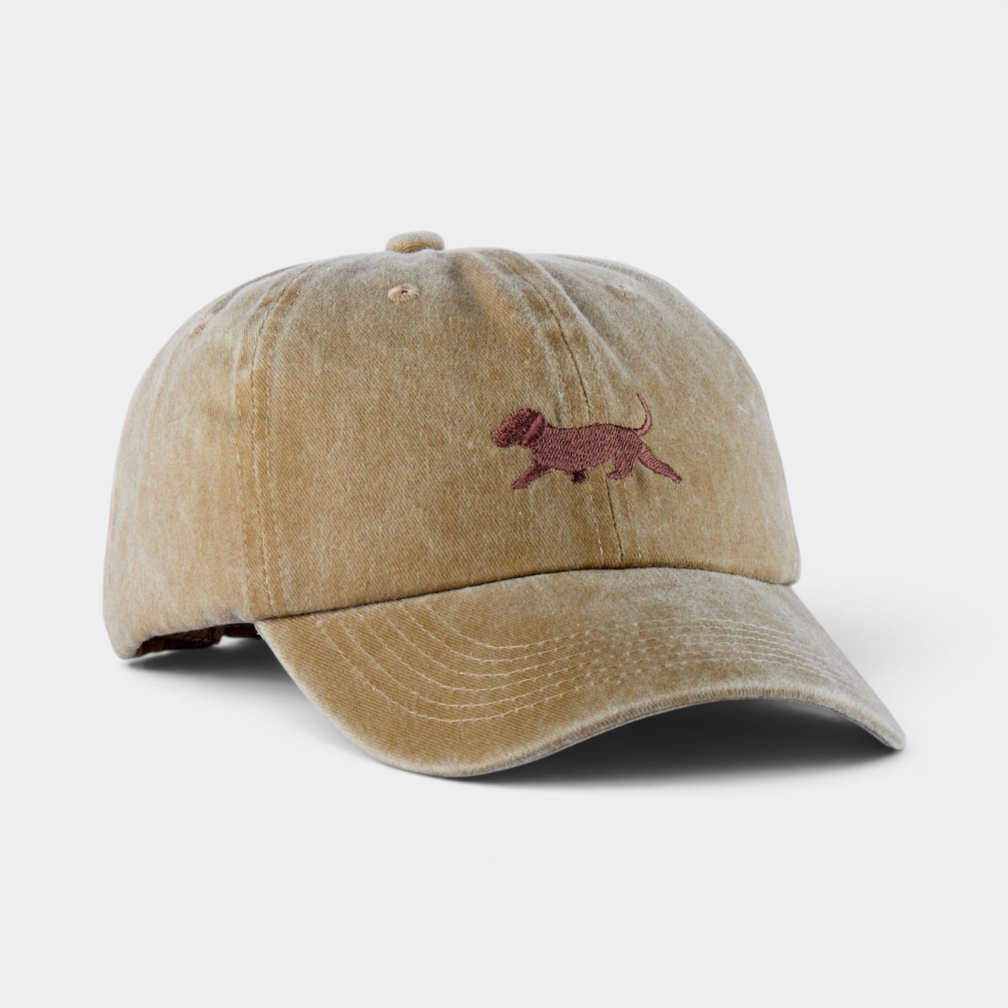Running Puppy Washed Dad Hat