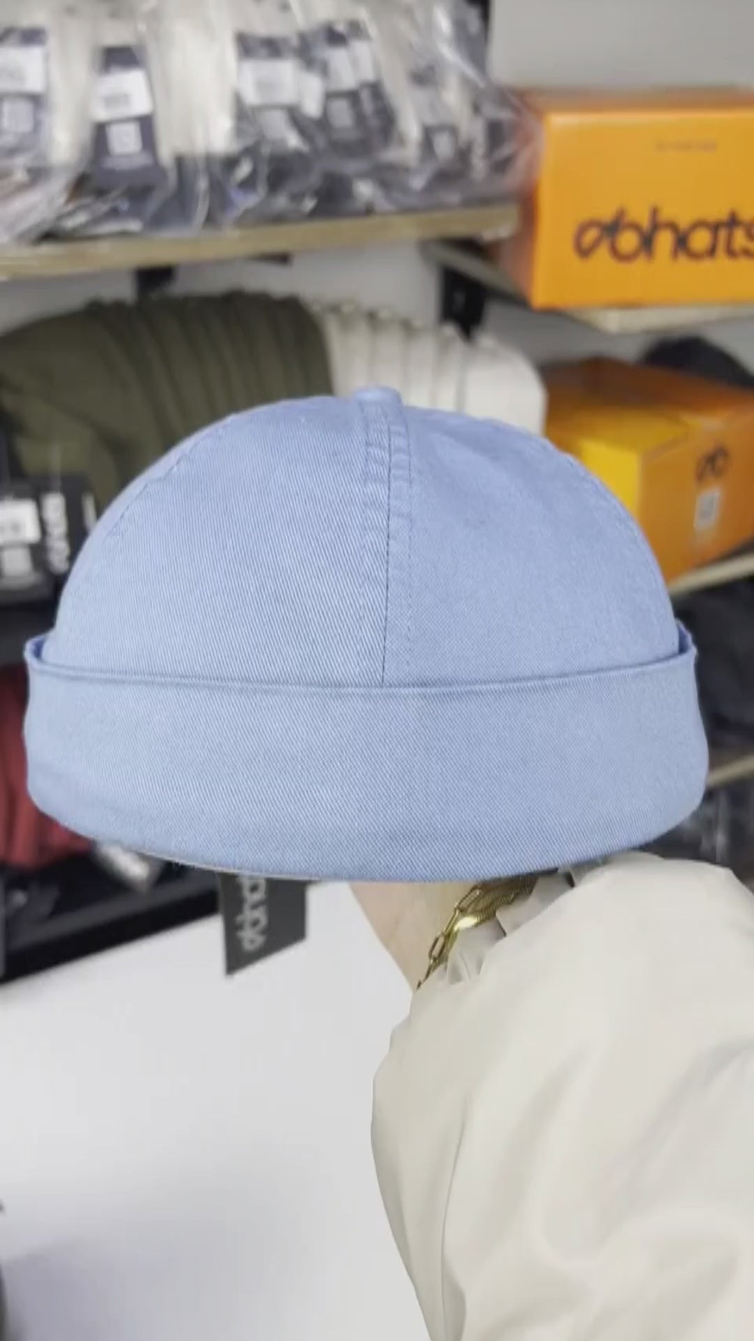 COTTON BLANK WASHED DOHATS COTTON DOCKER HAT