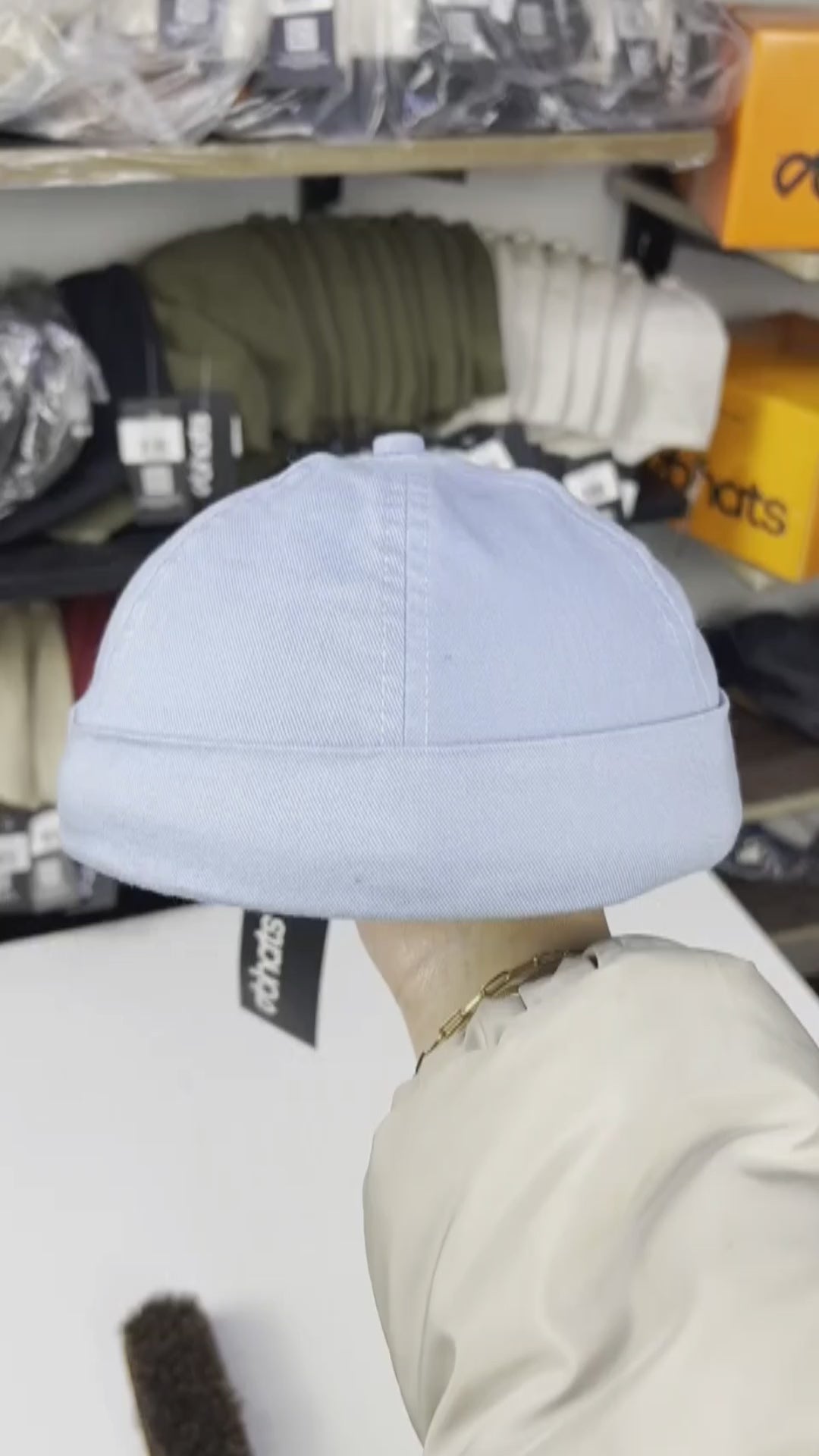 COTTON BLANK WASHED DOHATS COTTON DOCKER HAT